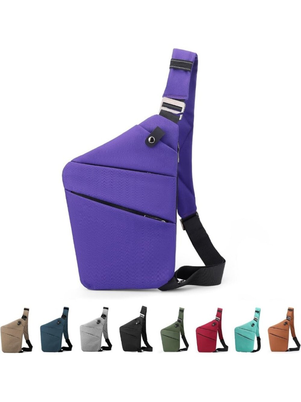 Anti-Theft Crossbody Sling Bag | Slim Travel Purse with Multi Pockets for Men